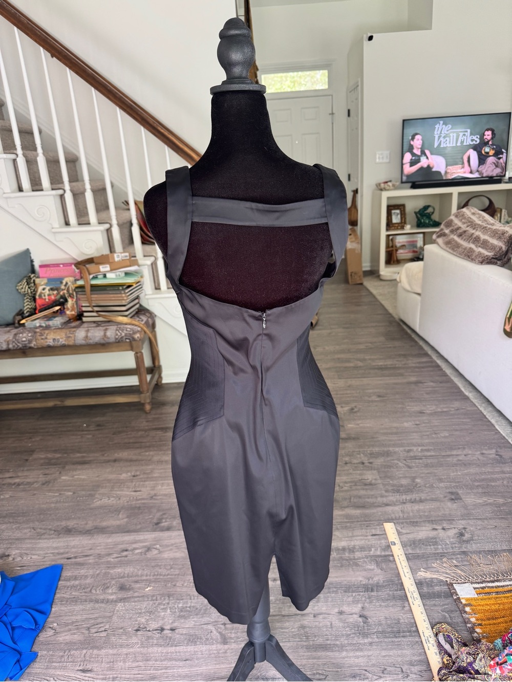 Cache Black Mini Sheath Dress with Wide Straps - Picture 10 of 10